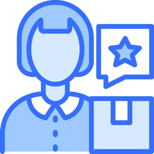 Customer Coloring Blue icon