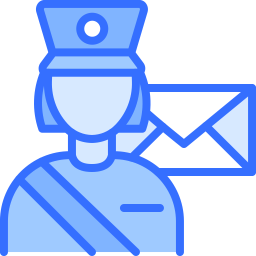 Postman Coloring Blue icon