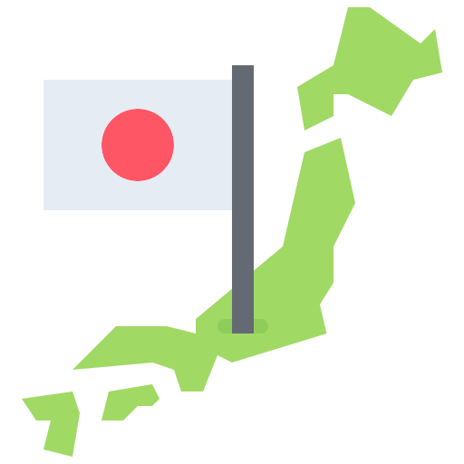 Japan Coloring Flat icon
