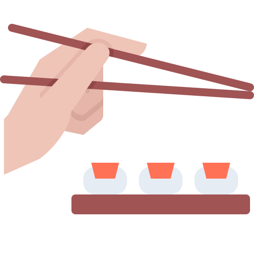 sushi Coloring Flat icoon