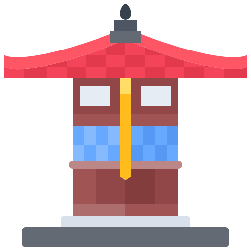 tempel Coloring Flat icon