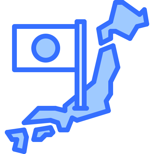 japan Coloring Blue icoon