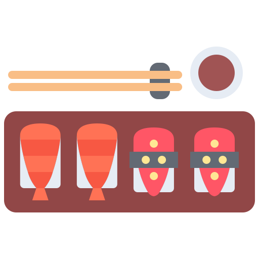 sushi Coloring Flat ikona