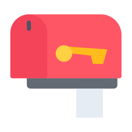 skrzynka pocztowa Coloring Flat ikona