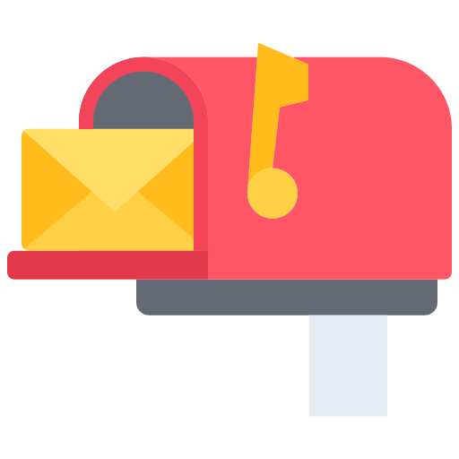 メールボックス Coloring Flat icon