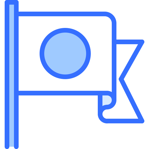 drapeau Coloring Blue Icône