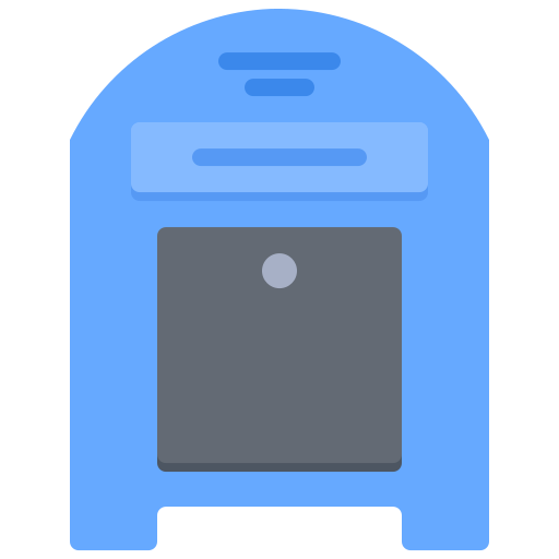 Mailbox Coloring Flat icon