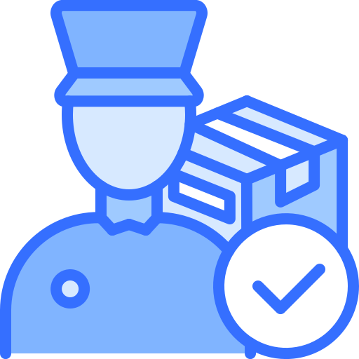 Customs agent Coloring Blue icon