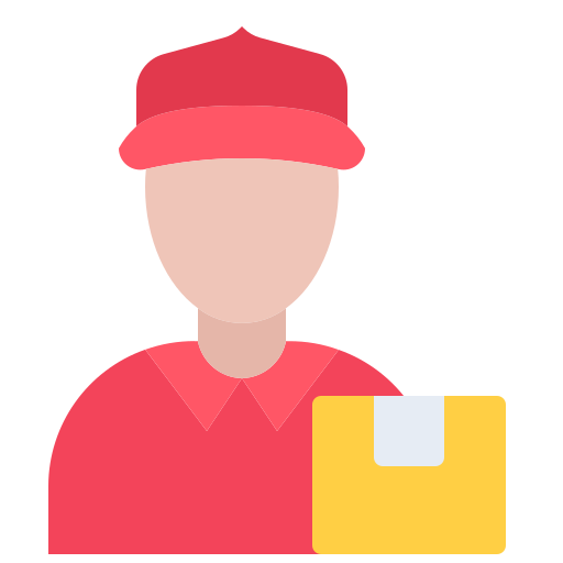Courier Coloring Flat icon