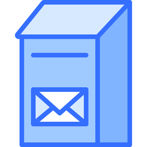 Mailbox Coloring Blue icon