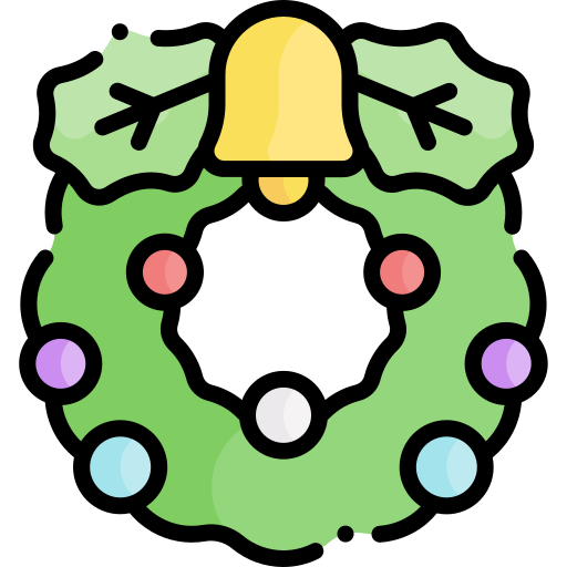 wieniec bożonarodzeniowy Generic Outline Color ikona