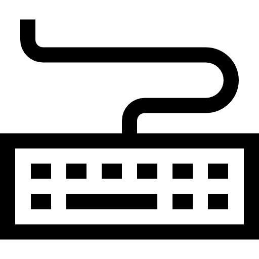 klawiatura Basic Straight Lineal ikona