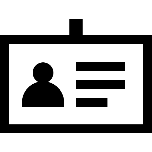 carte d'identité Basic Straight Lineal Icône