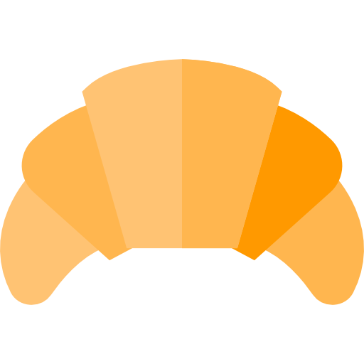 Croissant Basic Straight Flat icon