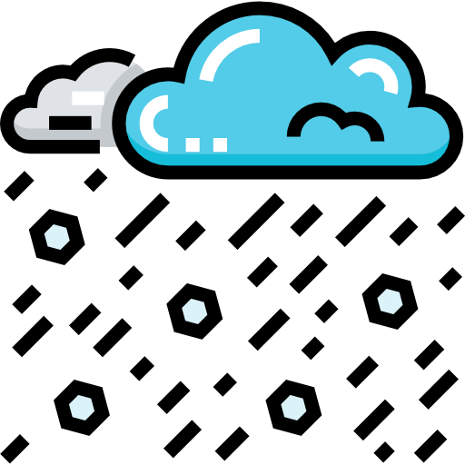 sneeuwstorm Detailed Straight Lineal color icoon