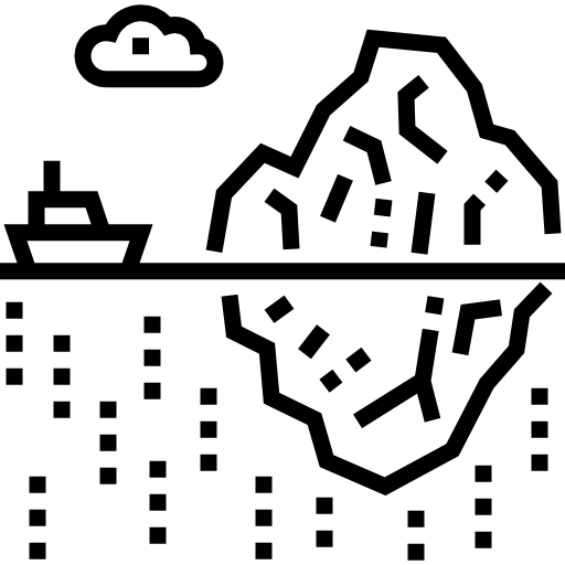빙산 Detailed Straight Lineal icon