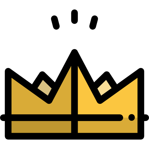 왕관 Detailed Rounded Lineal color icon