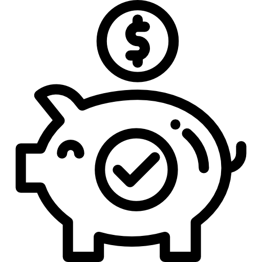 salvadanaio Detailed Rounded Lineal icona