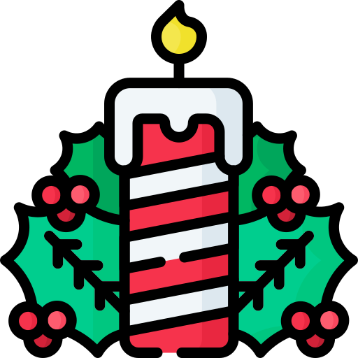 vela de navidad Generic Outline Color icono