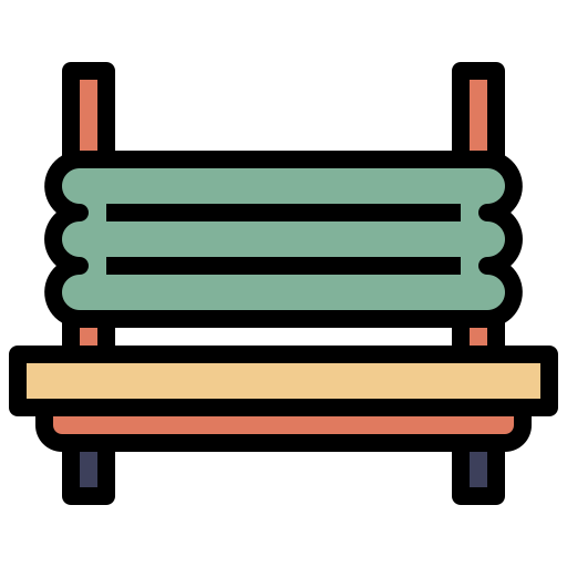 벤치 Generic Outline Color icon