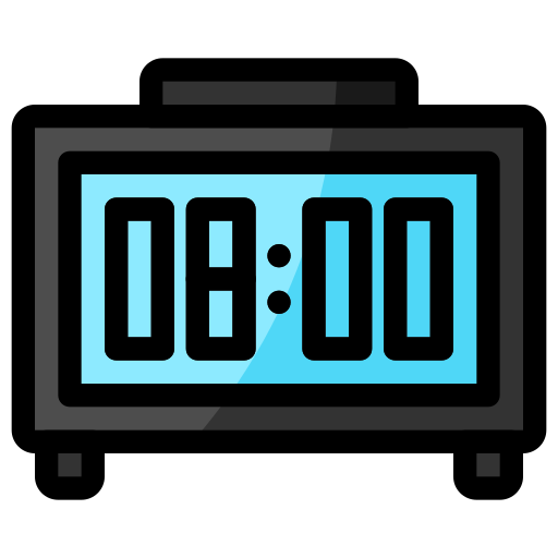 Digital clock Generic Outline Color icon