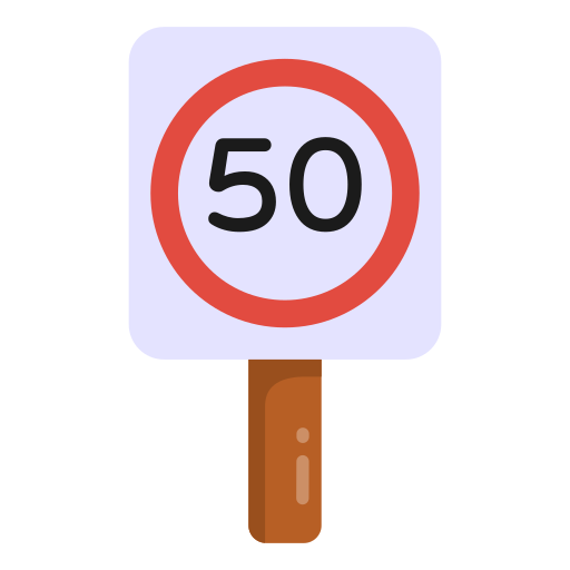 límite de velocidad Generic Outline Color icono