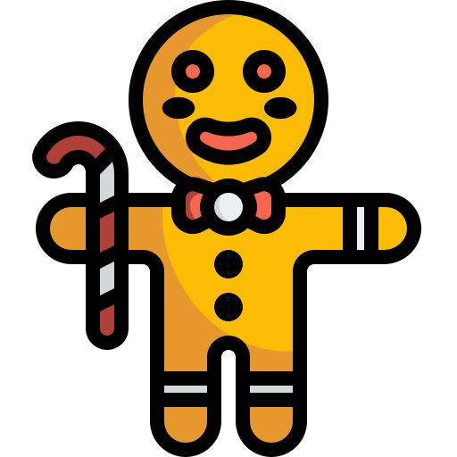 hombre de pan de jengibre Generic Outline Color icono