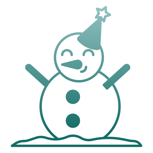 Снеговик Generic Flat Gradient иконка