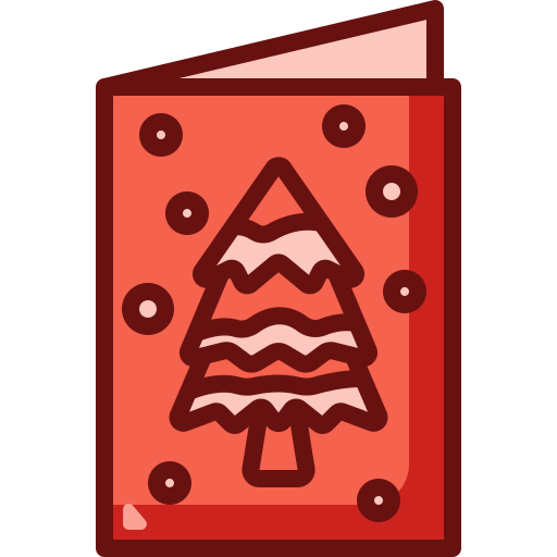weihnachtskarte Generic Outline Color icon