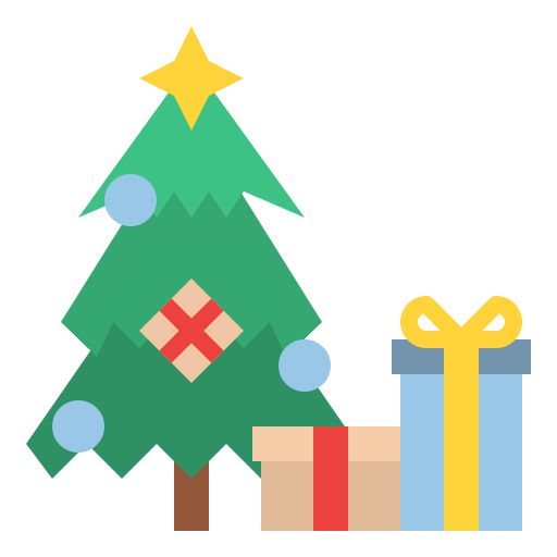 Christmas tree Iconixar Flat icon