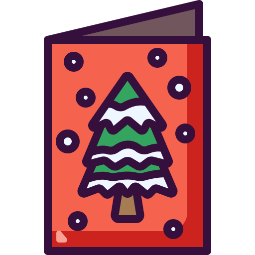 kartka świąteczna Generic Outline Color ikona
