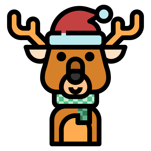 Reindeer PongsakornRed Lineal Color icon
