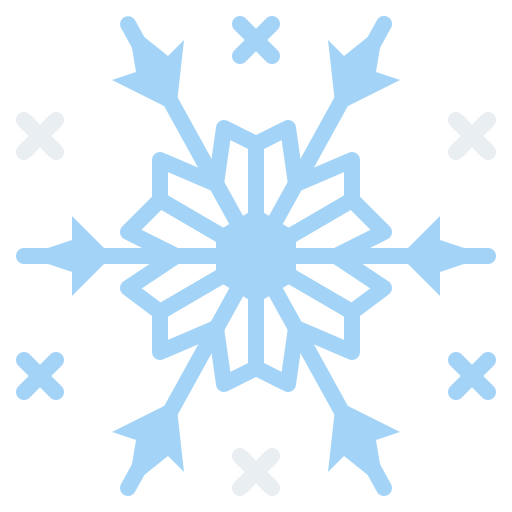 sneeuwvlok Iconixar Flat icoon