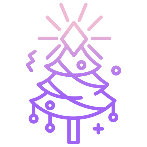 árbol de navidad Icongeek26 Outline Gradient icono