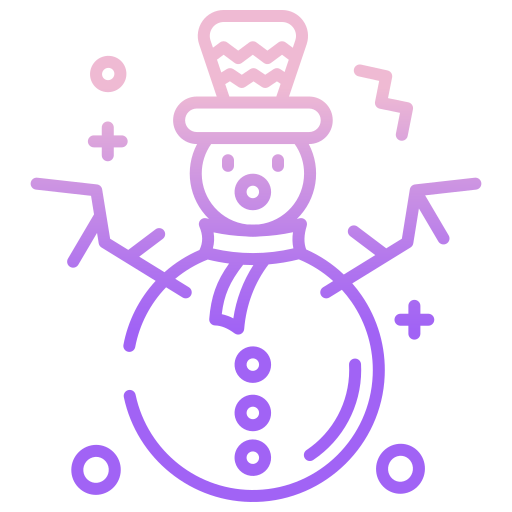 sneeuwman Icongeek26 Outline Gradient icoon
