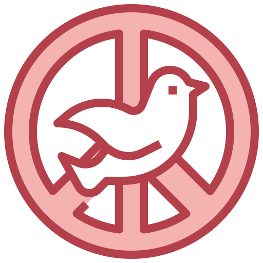 Peace symbol Surang Red icon