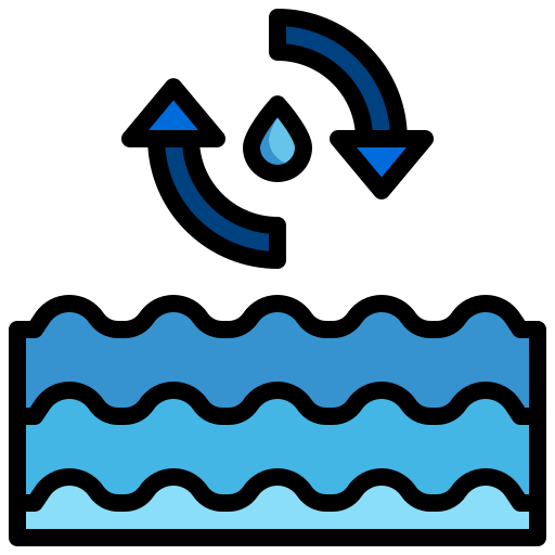 깨끗한 물 Surang Lineal Color icon