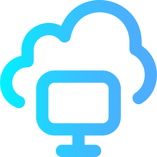 archiviazione cloud Super Basic Omission Gradient icona