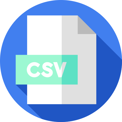 csv Flat Circular Flat icono