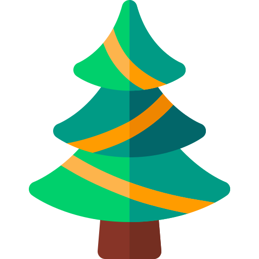 drzewko świąteczne Basic Rounded Flat ikona
