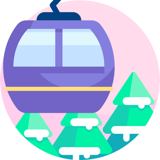 Cable car cabin Detailed Flat Circular Flat icon