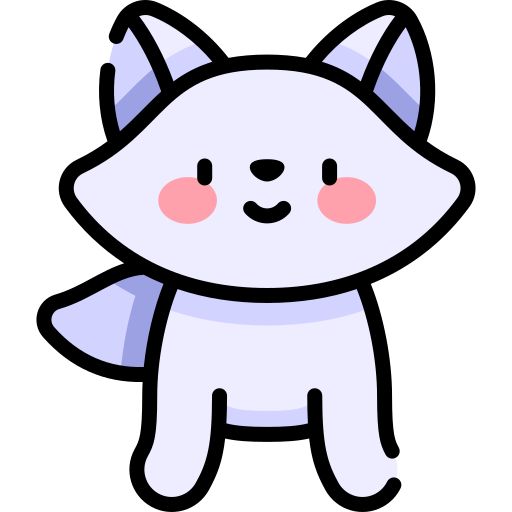 Fox Kawaii Lineal color icon