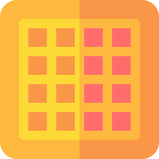 Waffle Basic Rounded Flat icon