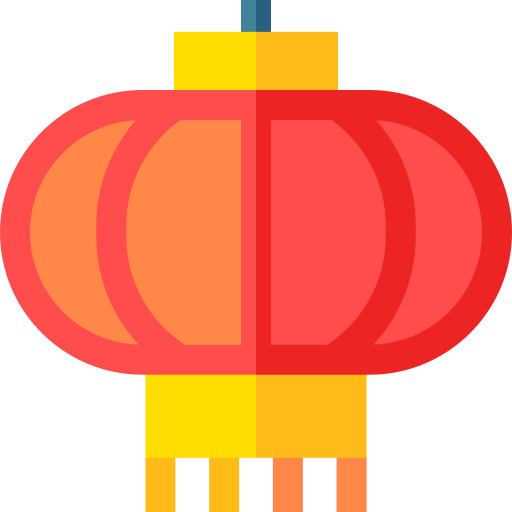 Chinese lantern Basic Straight Flat icon