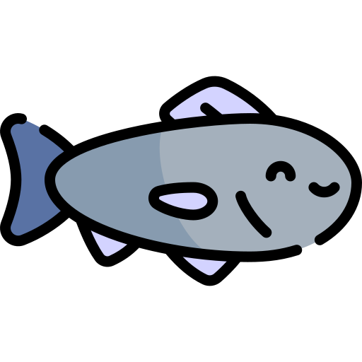鮭 Kawaii Lineal color icon