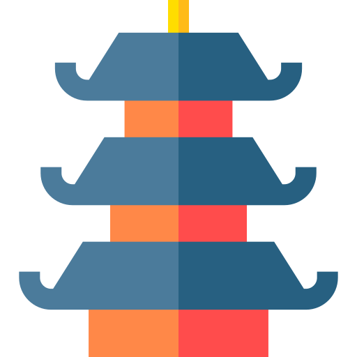pagode Basic Straight Flat icoon