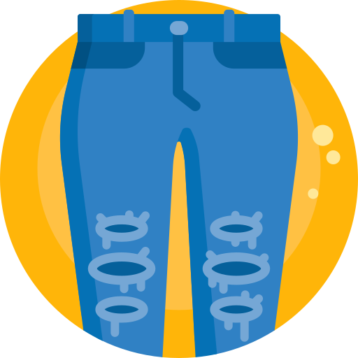 jeans Detailed Flat Circular Flat Ícone