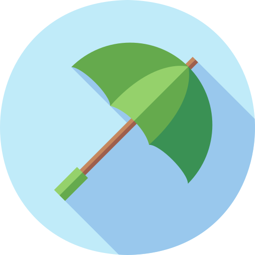 우산 Flat Circular Flat icon