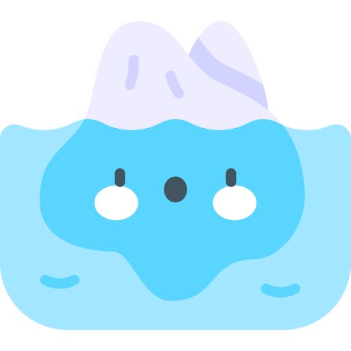 iceberg Kawaii Flat icono