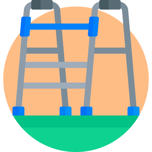 보행 보조기 Detailed Flat Circular Flat icon